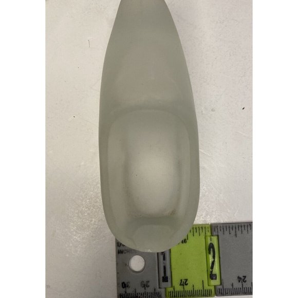 MCM Frosted Glass Figural Dutch Wooden Clog Shoe Ashtray READ - Picture 9 of 11